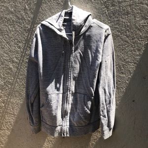 Grey full zipper hoodie